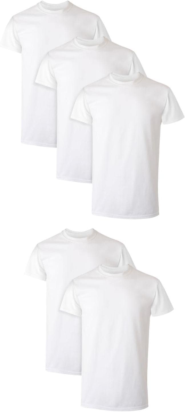 Hanes Men’s Performance Undershirt, X-Temp Moisture-Wicking Crewneck, White 5-Pack