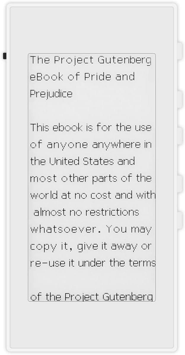 Mini E-Book Reader 2.66 Inch Display Ink Screen E Reader Devices for Viewing TXT & EPUB Files 32GB with Backlit, Dark Mode, Modify Font Size, Automatic Page Flipping Function (White Panel)