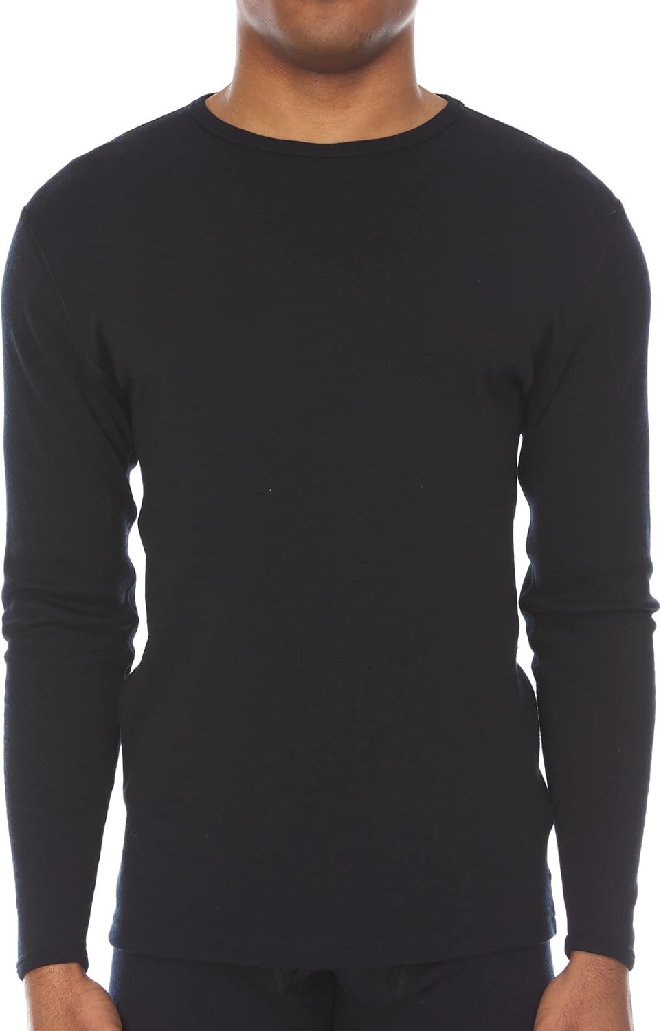 Men’s Midweight 100% Merino Wool Crew Long Sleeve Shirt – Anti Odor – Hiking Base Layer – Active Wear Undershirt