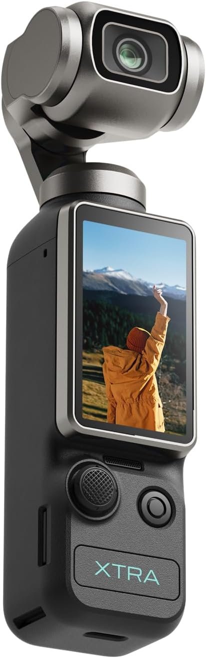 Xtra Muse, Vlogging Camera with 1” CMOS & 4K/120fps Videos, Pocket Camera with 3-Axis Gimbal Stabilizer, Fast Focusing, Face/Object Tracking, Digital Video Camera for Photography, Digital Camera