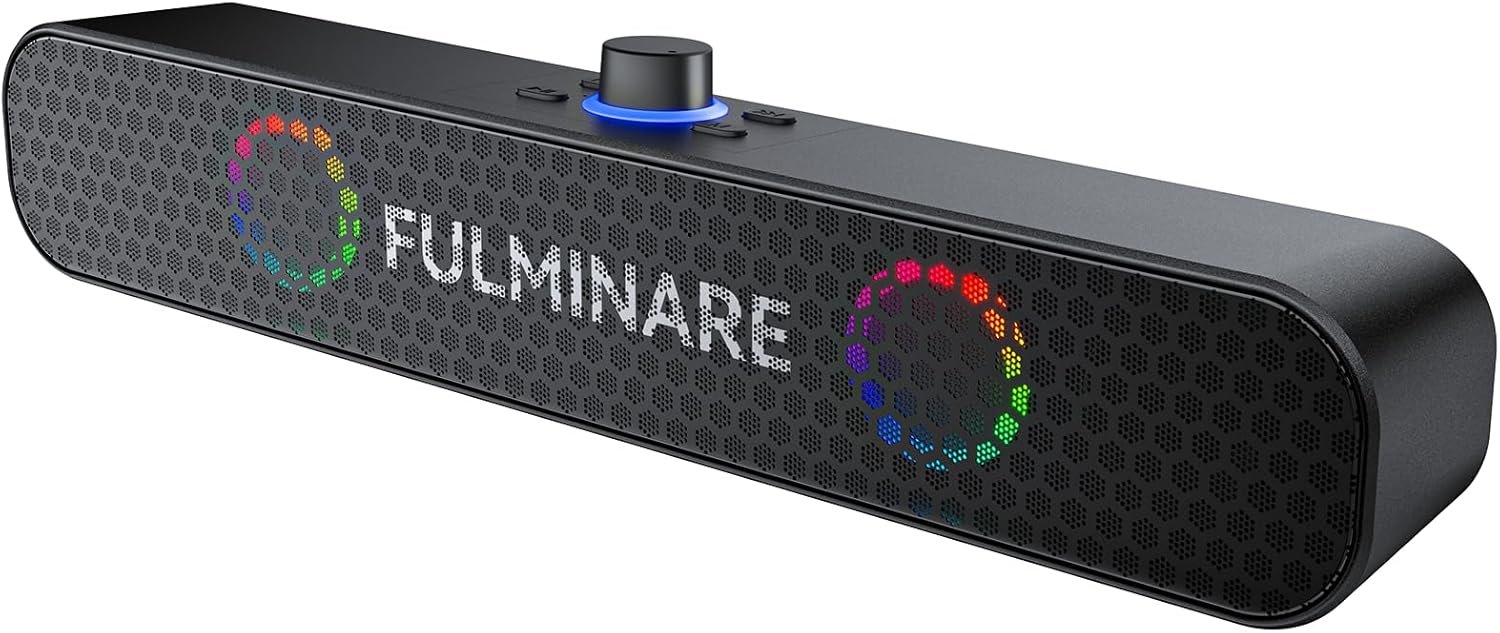 FULMINARE Bluetooth Speaker with 26W HD Sound, Portable Speaker Up to 30H Playtime, AUX&TF-Card&USB Input, LED Lights, Speakers Bluetooth 5.3 Wireless for Home/Party/Outdoor, (Black)