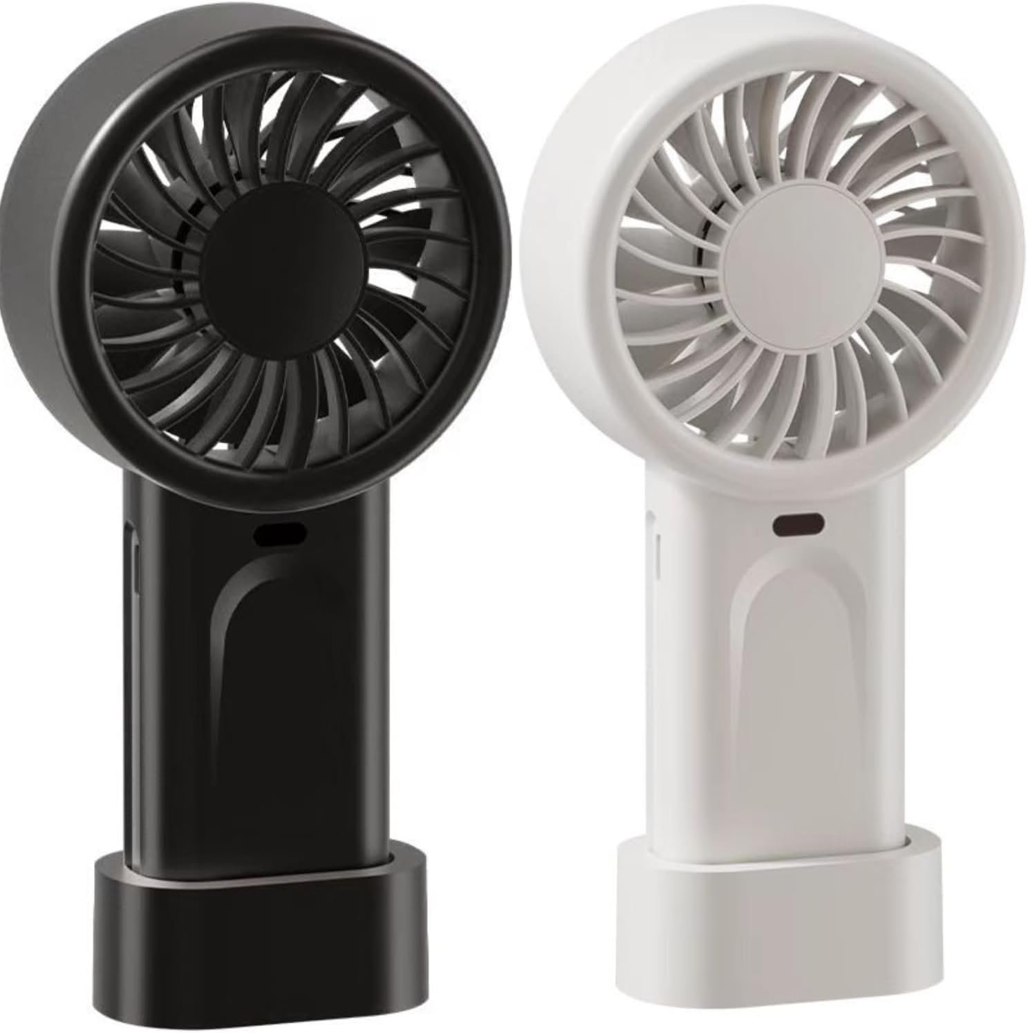 HOMETOP Handheld Fan Mini Portable 5 Speeds, 4000mAh,Personal Powerful Hand/Desk Fan for Travel, Outdoor, Home, Office, Camping, Women Small Fan (2, Black White)