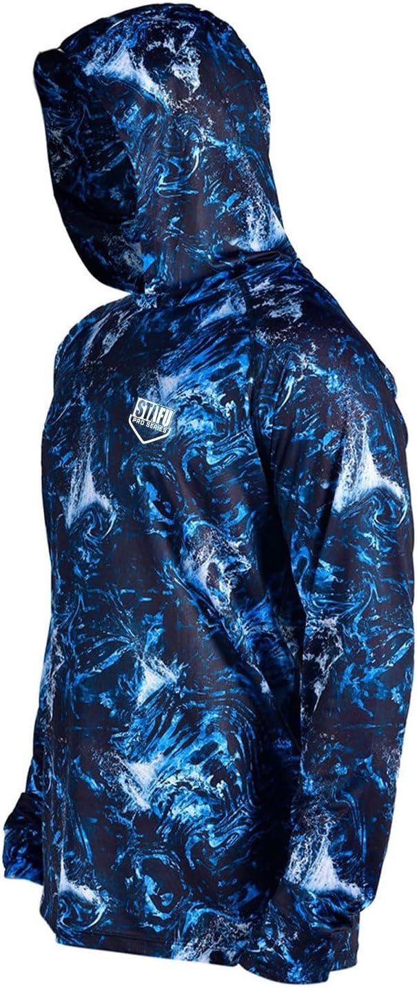 Tasman Hooded UV Protection Long Sleeve Men’s T-Shirts – 92% Polyester 8% Elastane