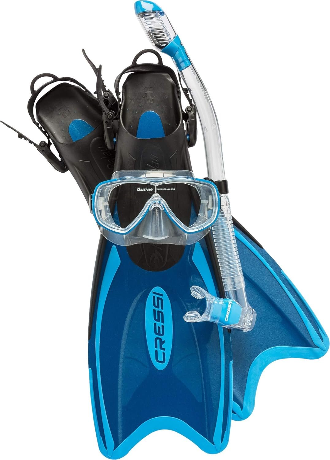 Cressi Adult Light Weight Premium Travel Snorkel Set – Mask & Fins Made in Italy – Palau Set: by Cressi, Quality Since 1946