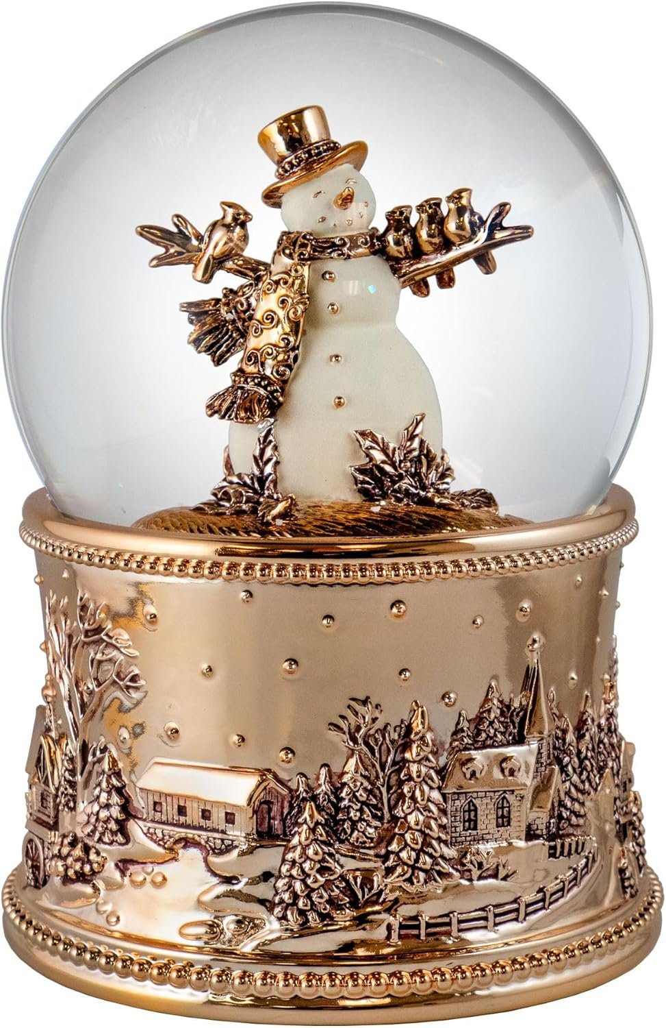 100MM Revolving Snowman Blowing Snow Globe by The San Francisco Music Box