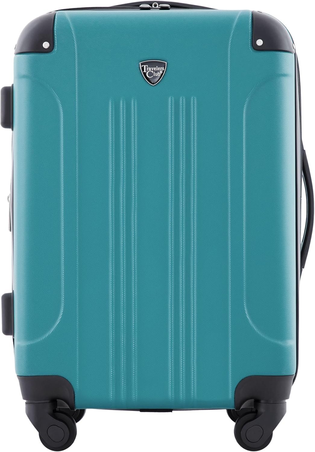 Travelers Club Chicago Hardside Expandable Spinner Luggage, Teal, 20″ Carry-On