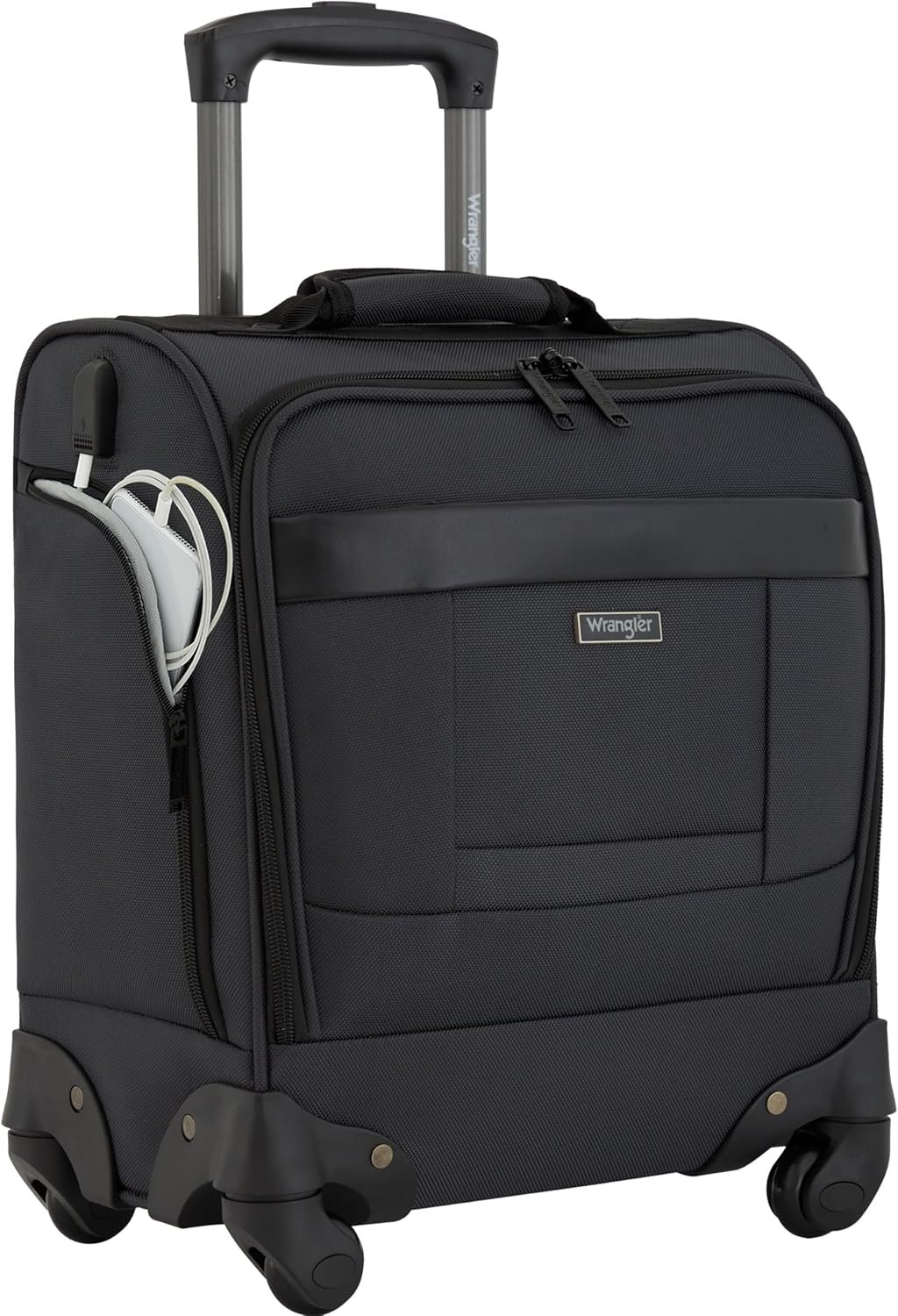 Wrangler 17″ Underseat Spinner Carry-On Luggage, Charcoal