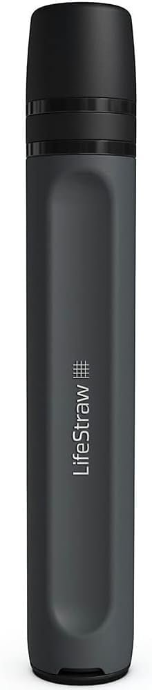 LifeStraw Peak Series – Personal Water Filter Straw for Backup Filtration, Emergency, Survival, and Ultralight Hydration, BPA-Free, Dark Mountain Gray