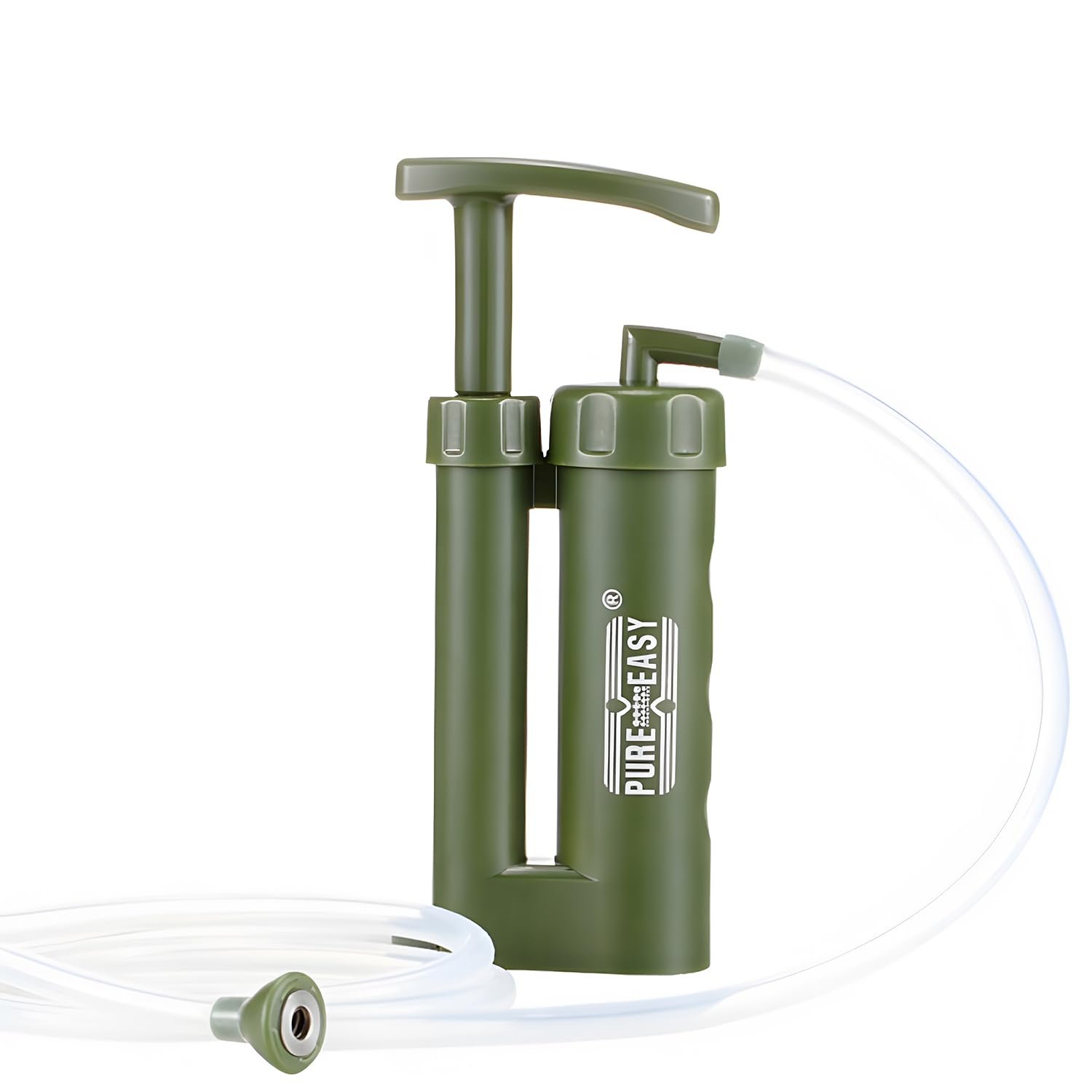 Portable Water Filter, Survival Pump Water Purification, with RO Membrane (0.0001 Micron)—Removing 99.999% of The Tested microorganisms—for Hiking, Camping, Emergency, and Outdoor Activities.
