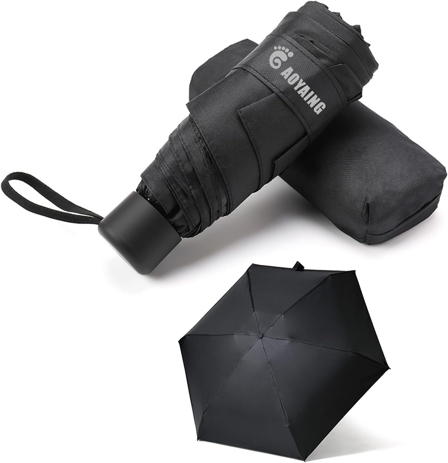 Small Mini Umbrella with Case by GAOYAINIG Light Compact Design Perfect for Travel Lightweight Portable Parasol Outdoor Sun&Rain Umbrellas 34 Inches