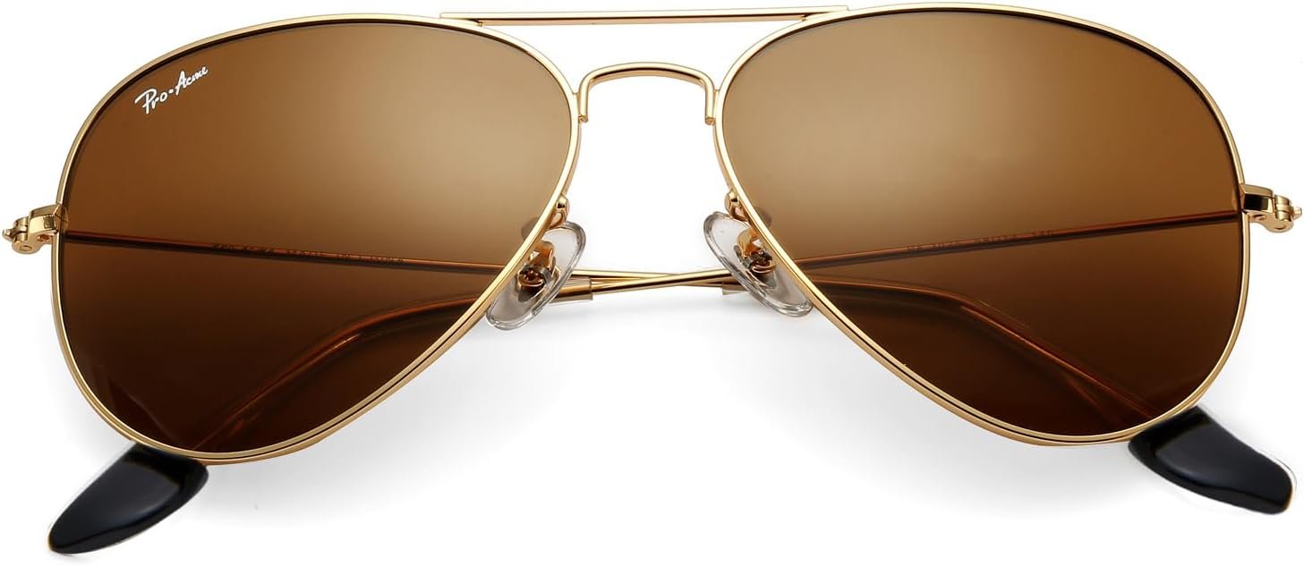 Pro Acme Classic Aviator Sunglasses for Women & Men Metal Frame UV400 Driver Sunglasses