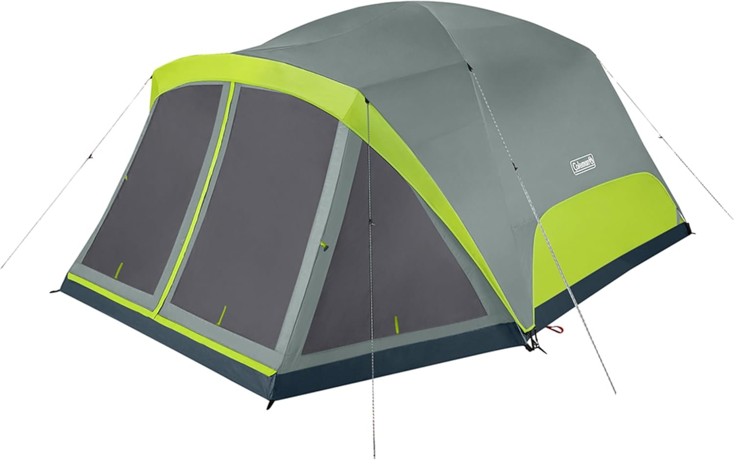Coleman Skydome Camping Tent with Screened Porch & 5-Minute Setup, Weatherproof 4/6/8 Person Tent with Rainfly & Carry Bag, Made of PFAS-Free Materials
