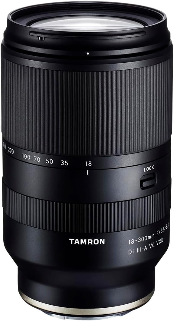 Tamron 18-300mm F/3.5-6.3 Di III-A VC VXD Lens for Sony E APS-C Mirrorless Cameras (Black)