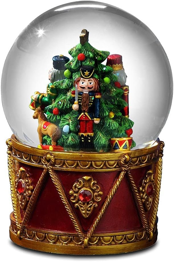 The San Francisco Music Box Company Nutcracker Drum Water Globe