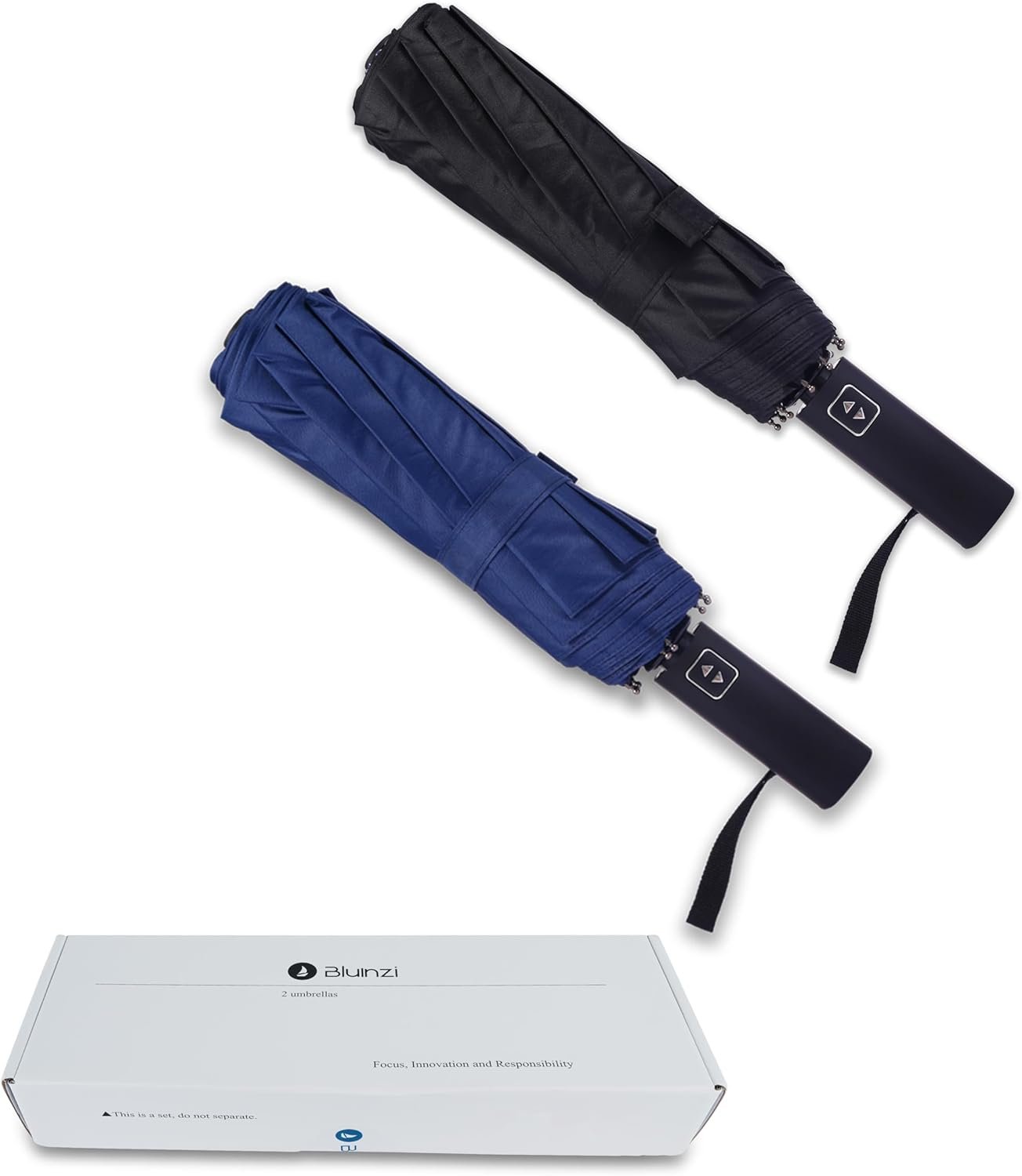 46 Inch Compact Umbrellas for Rain – Travel Small Umbrella – Automatic Folding Umbrella – Windproof Portable Umbrella, Double 10-rib