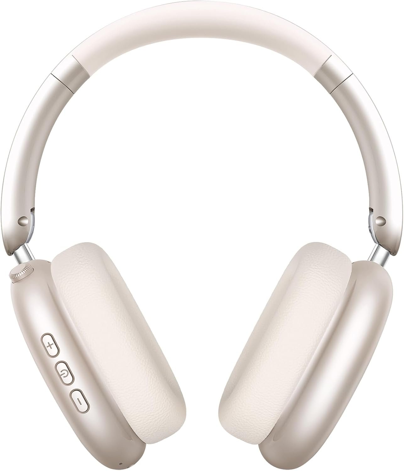 Wentronic Y01 Wireless Noise Canceling Headphones Bluetooth 5.3 Over Ear Headphones with Microphone, Hi-Res Audio, 48H Playtime, Foldable Comfortable Earpads,Compatible with iOS,Android,PC, Starlight