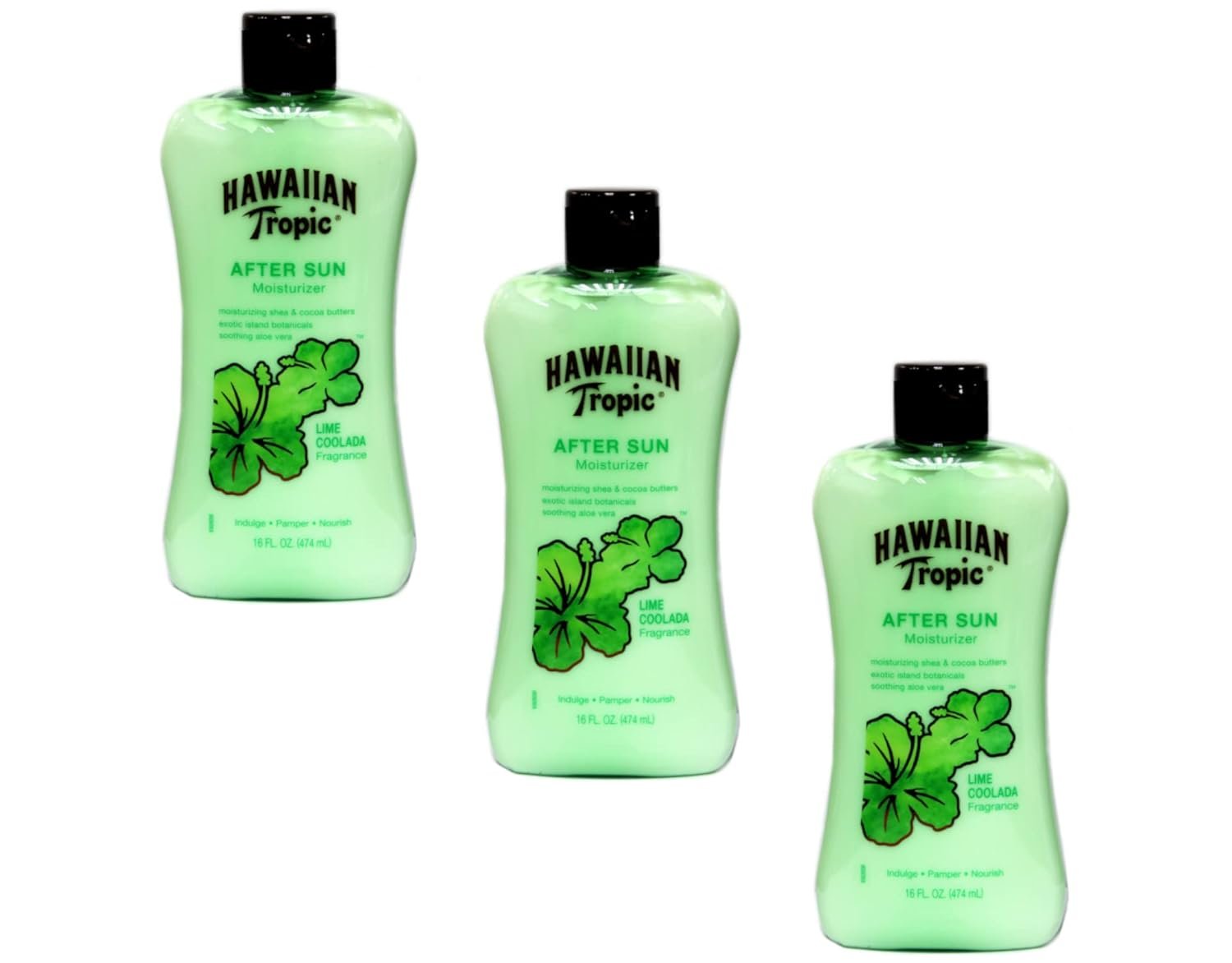 Hawaiian Tropic After Sun Lime Coolada Moisturizing Sun Care Lotion – 16 Ounce (Pack of 3)