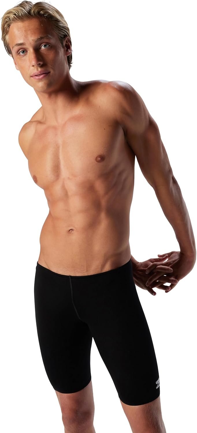 Speedo Men’s Endurance+ Cosmic Wave Spliced Jammer Swimsuit