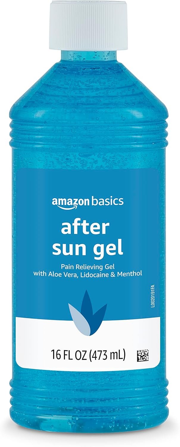 Amazon Brand – Solimo After Sun Gel with Aloe, Lidocaine and Menthol, 16 Fluid Ounce (1 Pack)