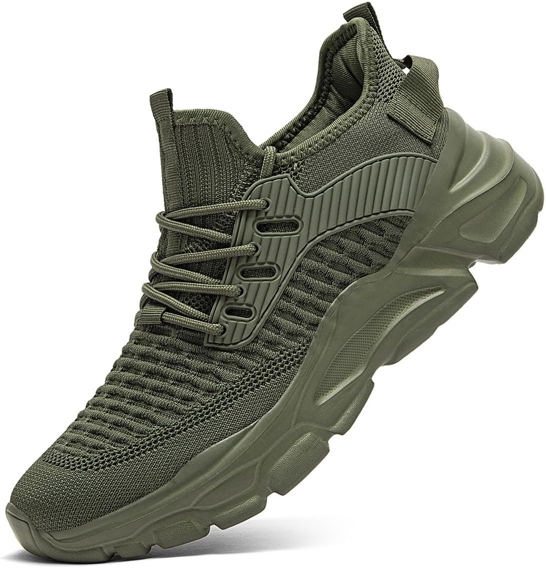 Men’s Slip on Walking Shoes Tennis Running Sneakers Lightweight Breathable Casual Soft Sole Comfort Work Gym Trainers