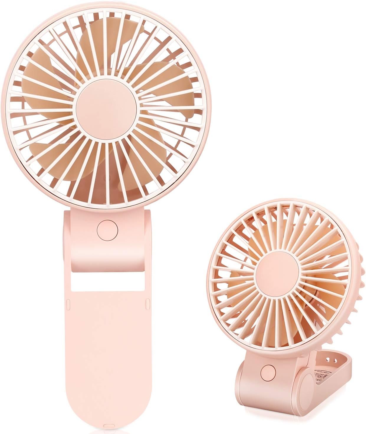 TriPole Mini Handheld Fan USB Portable Fans Rechargeable Battery Operated Foldable Desk Fan 3 Speed Hanging Personal Fan for Home Office Indoor Use Outdoor Travel