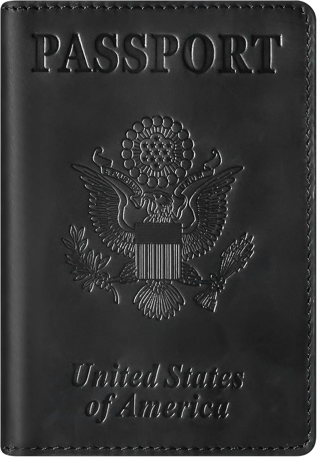 BIAOTIE Premium Leather Passport Holder Covers, Rfid Travel Wallet Passport Document Holder, Travel Essentials Wallet Cover Case for Men and Women (Black)