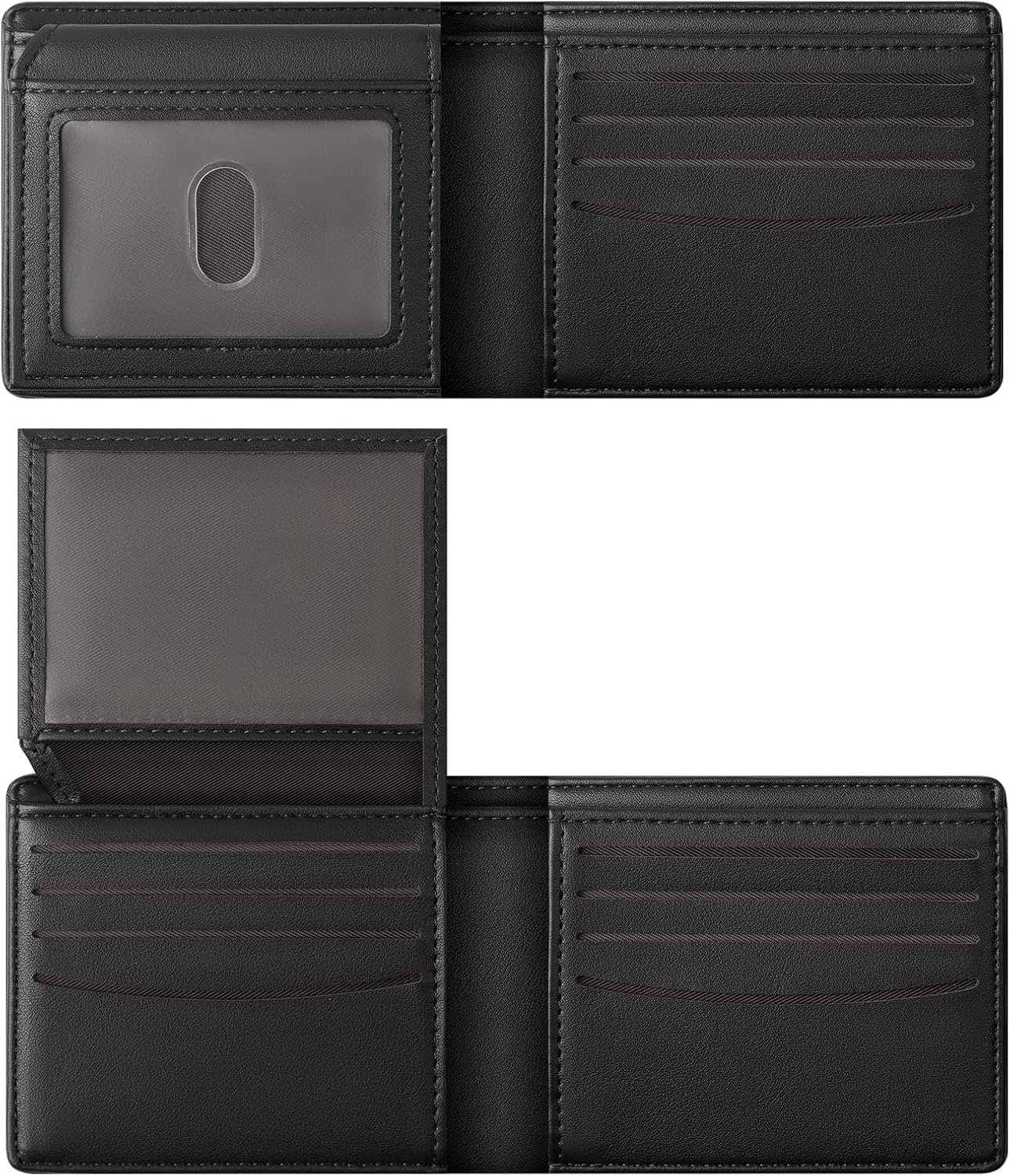 GNDR Wallet For Men RFID Blocking Black Wallets Bifold Faux Leather Card Holder Front Pocket Mens Accessories With Gift Box