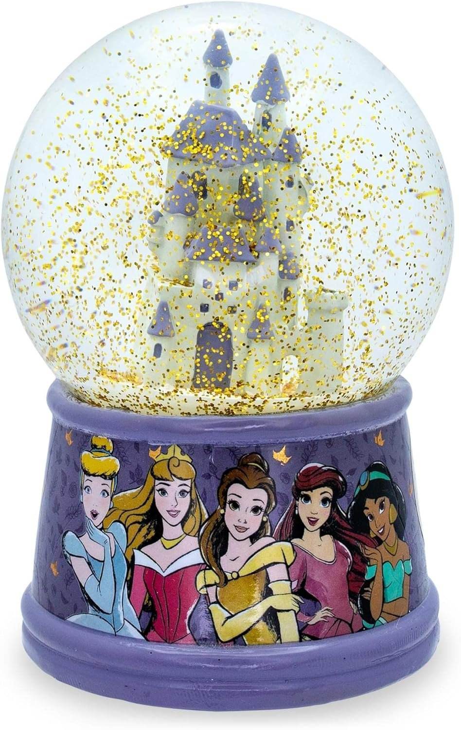 Silver Buffalo Disney Princess Light Up Snow Globe│Cinderella, Aurora, Belle, Ariel, and Jasmine│5.5 Inches Tall, 100mm (Stardard)