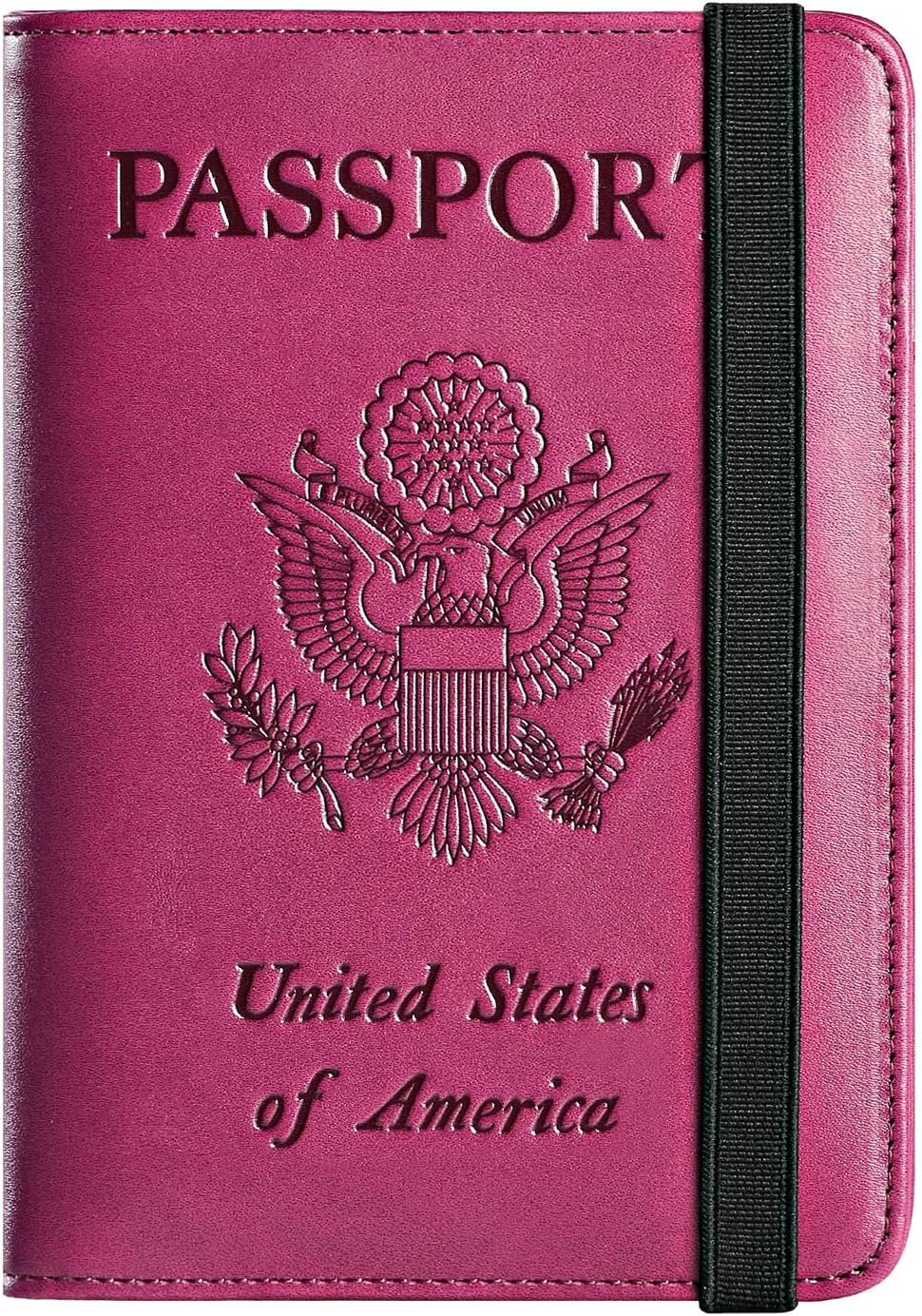 Passport Holder Cover Wallet Travel Essentials RFID Blocking Leather Card Case International Must Haves Travel Accessories for Women Men(101#Purple)