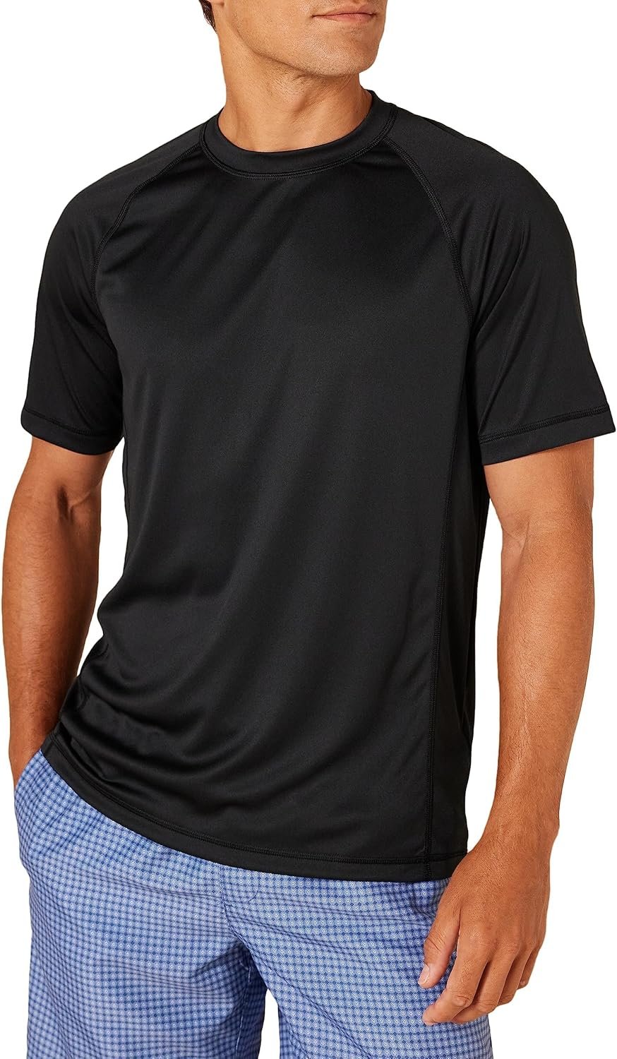 Amazon Essentials Men’s Slim-Fit Short-Sleeve Quick-Dry UPF 50 Swim Tee