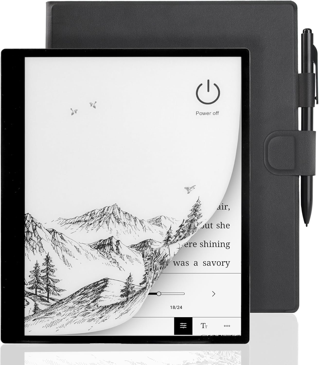 Veidoo 10.3 inch Ebook Reader, Large E-Ink 1872 * 1404 227ppi Touch Screen, 64GB ROM, WiFi, Android E-Reader, Built-in Speaker, Notetaking Digital Epaper E-Ink Tablet with Stylus and Cover(Black)
