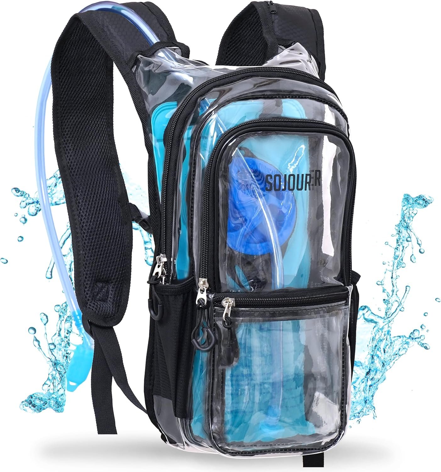 Sojourner Hydration Pack, Hydration Backpack – Water Backpack with 2l Hydration Bladder, Festival Essential – Rave Hydration Pack Hydropack Hydro for Hiking, Running, Biking, Festival Gear